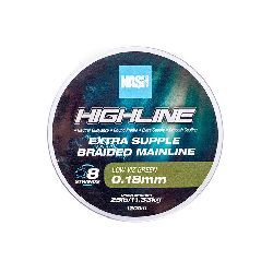 NASH Highline Extra Supple Braid Green 25lb/0.18mm 1200m