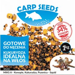 Carp Seeds Miks A Squid – konopie, pszenica, kukurydza – 1 kg
