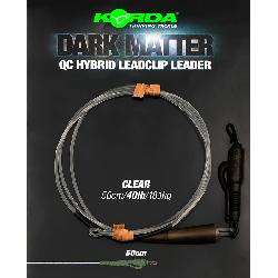 Korda – Dark Matter Leader 50 cm QC Hybrid Clip Weed