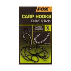 Fox Haczyki Carp Hooks Curve Shank Beaked 6
