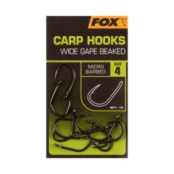 Fox Haczyki Carp Hooks Wide Gape Beaked 6