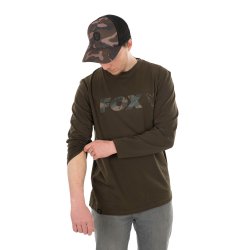 Fox Koszulka Khaki/Camo Raglan Long Sleeve T-Shirt- XL