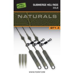 FOX Naturals Submerged Heli rigs 40lb x 3 leadery helikopterowe