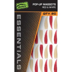 Fox Pop Up Maggots x 20 (10 red,10 white