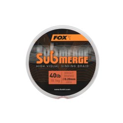 FOX Submerge Bright Orange Sinking Braid 600m 40lb/0.20mm plecionka