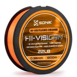 Żyłka SONIK HI-VISICAM 18LB 1200M(0.35mm)ORANGE