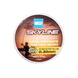 NASH Skyline Mono UV Yellow 12lb/0.30mm 1000m Ekstremalna żyłka rzutowa