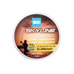 NASH Skyline Mono UV Yellow 8lb/0.26mm 1000m Ekstremalna żyłka rzutowa
