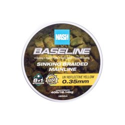 NASH Baseline Sinking Braid UV Yellow 40lb/0.35mm 1200m plecionka