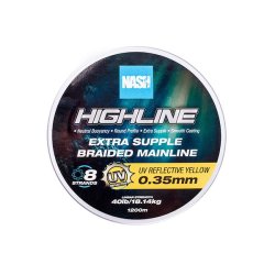 NASH Highline Extra Supple Braid UV Yellow 40lb/0.35mm 1200m plecionka