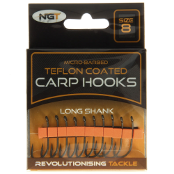 NGT Teflon Coated Hook Long Shank 4