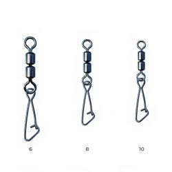 Sonik NYTRO CONNEX DOUBLE FEEDER SWIVEL WITH HOOKED SNAP 8 Krętliki z Agrafką z haczykiem