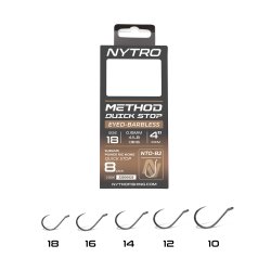 Sonik NYTRO NTO-B2 BARBLESS METHOD 4 INCH/10CM QUICK-STOP #18/0,15MM/4,1LB READY TIED RIGS gotowe przypony