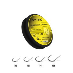 Sonik NYTRO NTO-B4 BARBLESS COMMERCIAL 8 INCH/20CM #12/0,15MM/4,1LB READY TIED RIGS zestaw haczyków