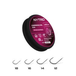 Sonik NYTRO NTO4 COMMERCIAL – gotowe przypony wędkarskie 8 cali (20 cm), haczyk nr 12, żyłka 0,13 mm, wytrzymałość 3,2 lb