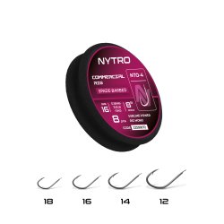 Sonik NYTRO NTO4 COMMERCIAL 8 INCH/20CM #16/0,13MM/3,2LB READY TIED RIGS zestaw haczyków