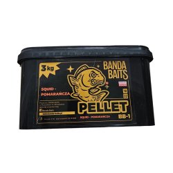 Pellet Banda Baits Squid Pomarańcza wiadro 3 kg od 6 mm do 22mm