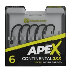 RidgeMonkey - APE-X Continental 2XX Barbed Rozm.4 - haczyki