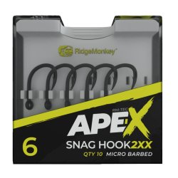 RidgeMonkey - APE-X Snag Hook 2XX Barbed Rozm.6 - haczyki