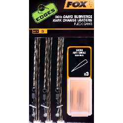 FOX Submerge Camo Leaders Kwik Change Kit 30lb x3