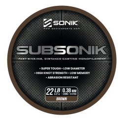 Żyłka SONIK SUBSONIK BROWN 22LB 1200M 0.38mm