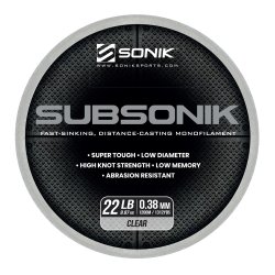 Żyłka SONIK SUBSONIK CLEAR 22LB 1200M 0.38mm