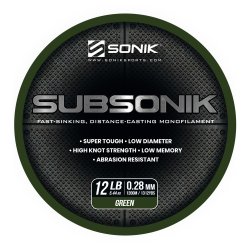 Żyłka SONIK SUBSONIK GREEN 12LB 1200M (0.28mm)