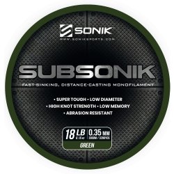 Żyłka SONIK SUBSONIK GREEN 18LB 3000M 0.35mm