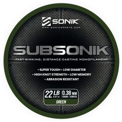 Żyłka SONIK SUBSONIK GREEN 22LB 3000M 0.38mm