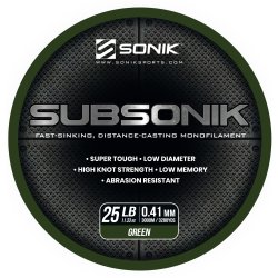 Żyłka SONIK SUBSONIK GREEN 25LB 3000M 0.41mm