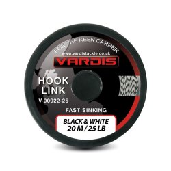 Plecionka Vardis  Fast Sinking HOOKLINK  szybkotonąca plecionka 25 lb black&white